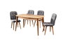 Hanah Home Mesa de comedor extensible Retro - 1192 en Roble zafiro
